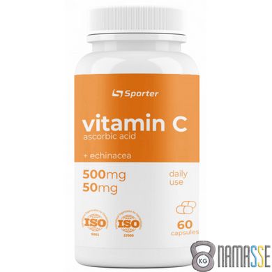 Sporter Vitamin C + Echinacea, 60 капсул