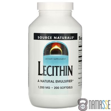 Source Naturals Lecithin 1200 mg, 200 капсул