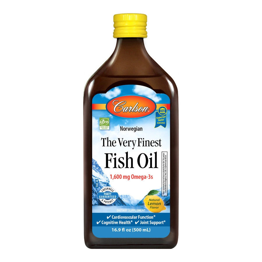 Фото - Прочее спортивное питание Carlson Labs The Very Finest Fish Oil, 500 мл Лимон 
