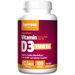 Jarrow Formulas Vitamin D3 2500 IU, 100 капсул
