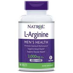 Natrol L-Arginine 3000 mg, 90 таблеток