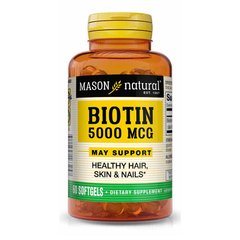 Mason Natural Biotin 5,000 mcg, 60 капсул