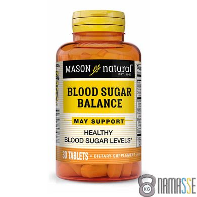 Mason Natural Blood Sugar Balance, 30 таблеток