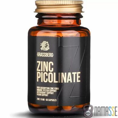 Grassberg Zinc Picolinate 15 mg, 60 капсул