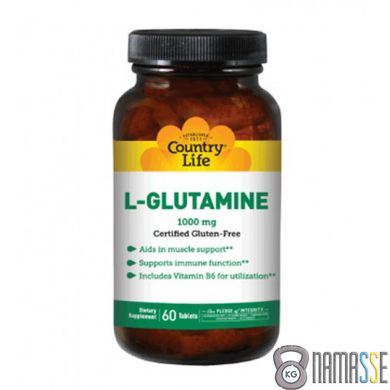 Country Life L-Glutamine 1000 mg, 60 таблеток