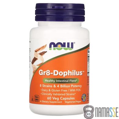 NOW Gr8-Dophilus 4 billion, 60 вегакапсул