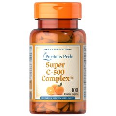 Puritan's Pride Vitamin C-500 mg Complex, 100 каплет