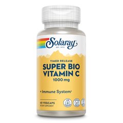 Solaray Super Bio Vitamin C Timed Release, 60 вегакапсул
