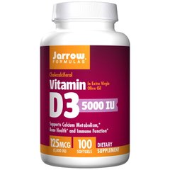 Jarrow Formulas Vitamin D3 5000 IU, 100 капсул