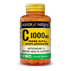 Mason Natural Vitamin C Plus Rose Hips and Bioflavonoids Complex 1000 mg, 60 таблеток