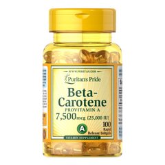 Puritan's Pride Beta-Carotene 25000 IU, 100 капсул