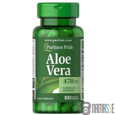 Puritan's Pride Aloe Vera 470 mg, 100 капсул