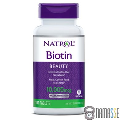 Natrol Biotin 10 00 mcg, 100 таблеток