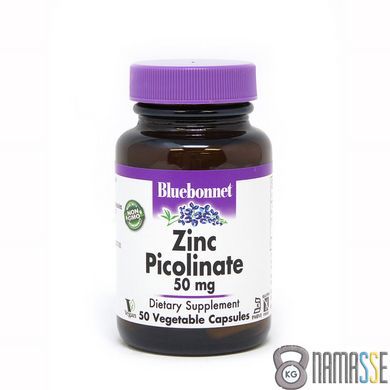 Bluebonnet Nutrition Zinc Picolinate 50 mg, 50 вегакапсул