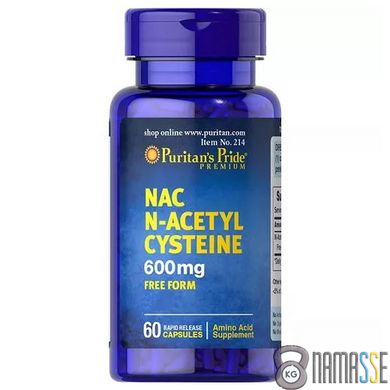 Puritan's Pride N-Acetyl Cysteine 600 mg, 60 капсул