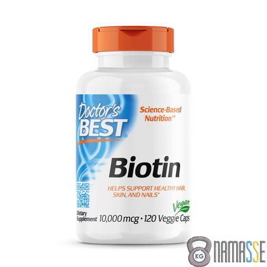 Doctor's Best Biotin 10 000 mcg, 120 вегакапсул