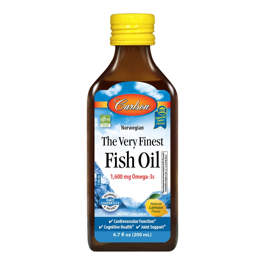Фото - Прочее спортивное питание Carlson Labs The Very Finest Fish Oil, 200 мл Лимон 