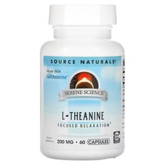 Source Naturals L-Theanine 200 mg, 60 капсул