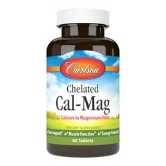 Carlson Labs Chelated Cal-Mag, 60 капсул