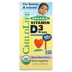 ChildLife Organic Vitamin D3 Drops Liquid 400 МЕ, 6.25 мл