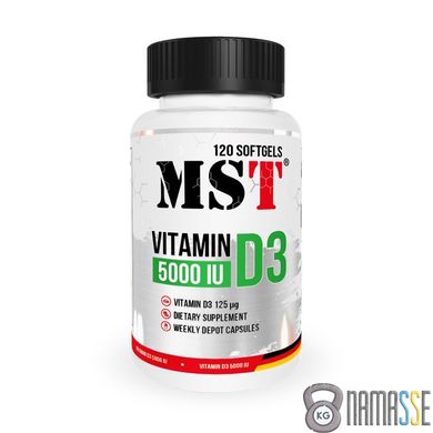 MST Vitamin D3 5000 IU, 120 капсул