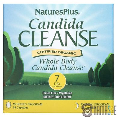Natures Plus Candida Cleanse 7 Day Program, 28 капсул + 28 капсул