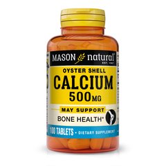 Mason Natural Calcium 500 mg Oyster Shell, 100 капсул