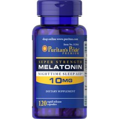 Puritan's Pride Melatonin 10 mg, 120 капсул