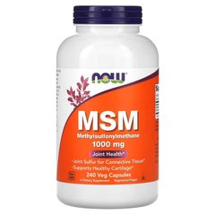 NOW MSM 1000 mg, 240 вегакапсул