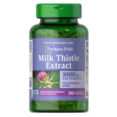 Puritan's Pride Milk Thistle 4:1 Extract 1000 mg, 180 капсул