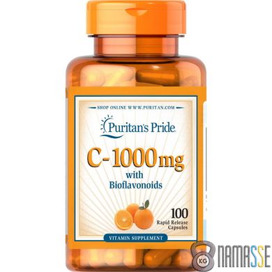 Puritan's Pride Vitamin C-1000 mg with Bioflavonoids, 100 капсул