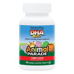 Natures Plus Animal Parade DHA for Kids, 90 жувальних таблеток Вишня