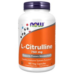 NOW L-Citrulline 750 mg, 180 вегакапсул