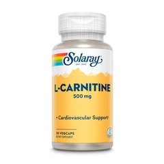 Solaray L-Carnitine 500 mg, 30 вегакапсул
