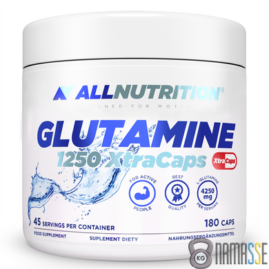 AllNutrition Glutamine 1250 Xtra Caps, 180 капсул