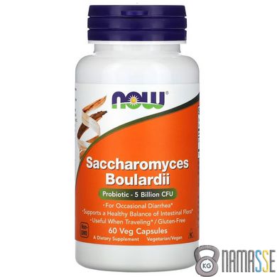 NOW Saccharomyces Boulardi, 60 вегакапсул