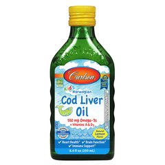 Carlson Labs Kid's Cod Liver Oil Liquid, 250 мл Натуральний