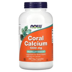NOW Coral Calcium 1000 mg, 250 вегакапсул