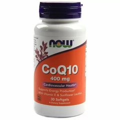 NOW CoQ-10 400 mg, 30 капсул