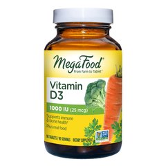 MegaFood Vitamin D3 1000 UI, 90 таблеток