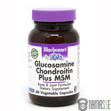 Bluebonnet Nutrition Glucosamine Chondroitin plus MSM, 60 вегакапсул