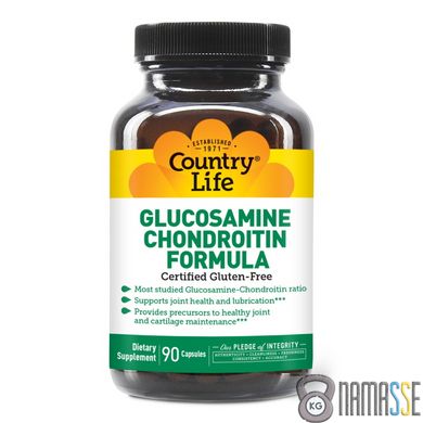 Country Life Glucosamine Chondroitin Formula, 90 капсул