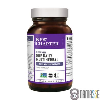 New Chapter One Daily Multiherbal Sleep Well, 30 капсул