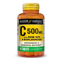 Mason Natural Vitamin C With Rose Hips And Bioflavonoids 500 mg, 90 таблеток