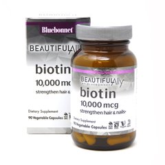 Bluebonnet Nutrition Biotin 10000 mcg, 90 вегакапсул - Beautiful Ally