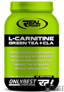 Real Pharm L-Carnitine Green Tea + CLA, 90 таблеток