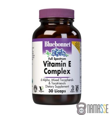 Bluebonnet Full Spectrum Vitamin E, 30 капсул