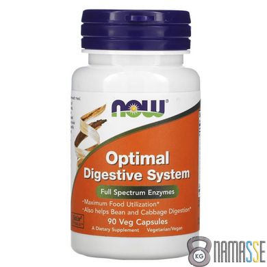 NOW Optimal Digestive System, 90 вегакапсул