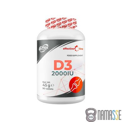 6PAK Nutrition Vitamin D3 2000, 90 таблеток