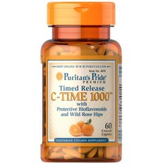 Puritan's Pride Timed Release C-Time 1000 mg, 60 каплет